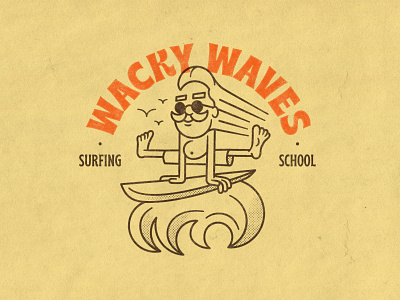WACKY WAVES artwork design digitalart drawing graphicdesign illustration illustrator photoshop procreate retro type typography vector vintage