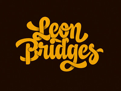 Leon Bridges design digitalart graphicdesign handlettering illustrator leon bridges lettering music photoshop retro script lettering texture type typography vector vintage