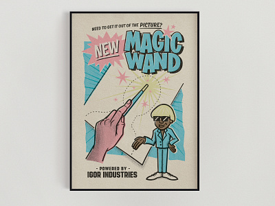 NEW MAGIC WAND - A1 Poster design drawing graphicdesign igor illustration illustrator lettering music photoshop poster print procreate retro tyler the creator typography vector vintage