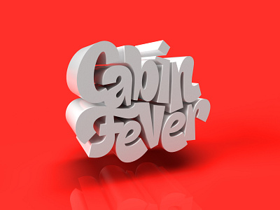 Cabin Fever 3d 3dart 3dtext 3dtype 3dtypography adobedimension design digitalart graphicdesign handlettering lettering photoshop textures type typography