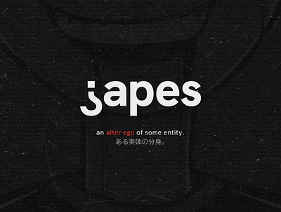 japes - an alter ego of some entity adobe after effects adobe illustrator adobe photoshop brand identity branding graphic design logo logo design logo type motion graphics personal brand