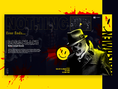 Watchmen - Rorschach character comicsart comicsbook comicsbook concept design dc dc comics rorschach ui uidesign uiux walter joseph kovacs walter joseph kovacs watchmen web webdesign