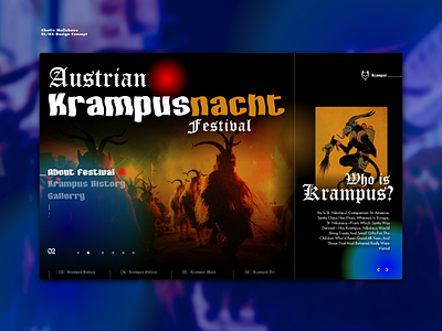 Krampusnacht Festival character concept concept design design festival krampus ui uidesign uiux web webdesign