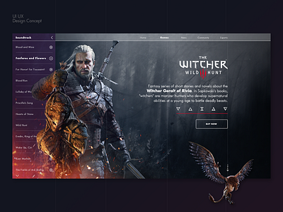 WITCHER Wild Hunt ui uidesign uiux wild hunt witcher