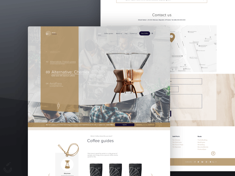 Barisa Collective animate coffee minimal scroll ux process webdeisgn webshop website