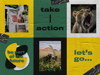 take action branding design graphic design typography