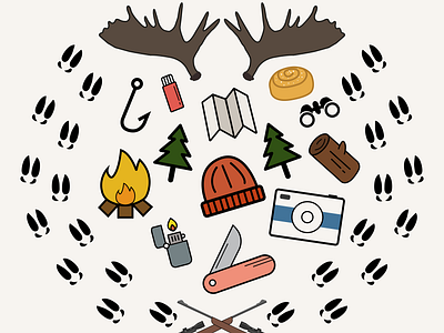 Let's go camping adobe illustrator design graphic design illustration vector