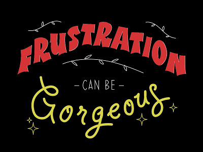 Frustration Can Be Gorgeous braid design emo hardcore illustrator music typo typography vector