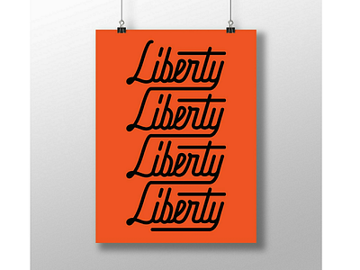 Liberty calligraphy poster posterdesign typo typography