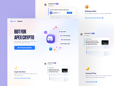 "Call the bot for Apex Crypto" guide page