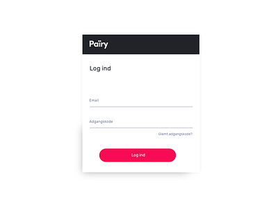 Pairy - Login design login ui webdesign