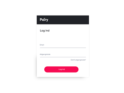 Pairy - Login