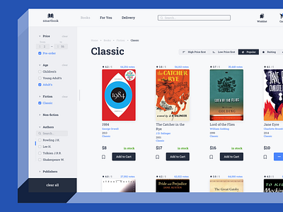 book-store/search book design ecommerce interface minimalism store ui ux web webdesign