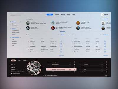 music-app app design itunes minimalism music ui ux