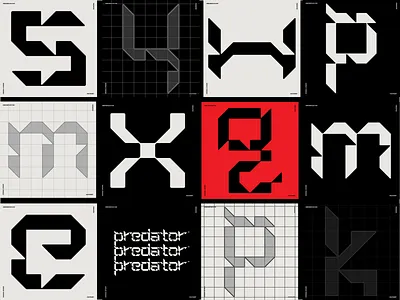 Predator Display Typeface branding design icon illustration logo symbol type typography vector visual identity