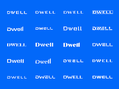 DWELL wordmark concepts branddesign branding brandingdesign dbworkplay design icon illustration logo logodesign logodesigner logodizajner logomark logos logotext logotype logowording symbol visual identity wordmark