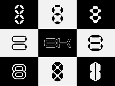 8K brand brand identity branding dbworkplay design icon lettermark logo logo design logo designer logo folio logo inspiration logo style logomark logotype number 8 number design symbol visual identity