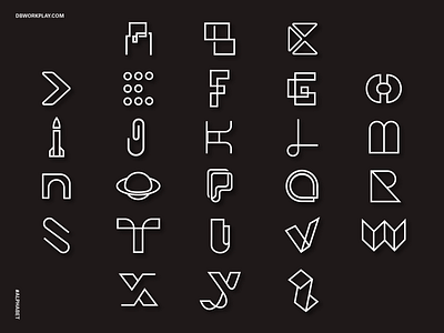 Line Art Alphabet branding design icon illustration logo logomark symbol type typography vector visual identity