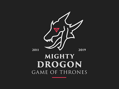 Mighty Drogon design icon illustration logo logomark symbol type typography vector