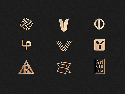 Logofolio 2019 Gold Edition branding design icon illustration logo logomark symbol vector visual identity