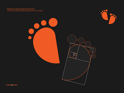 Baby feet grid branding design icon illustration logo logomark symbol vector visual identity