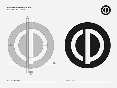 Centar Pozitiva Grid branding design icon illustration logo logomark symbol vector visual identity