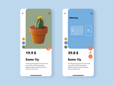 Cacti shop app cacti cactus design interface ios mobile shop sketch ui