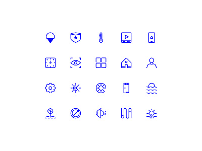 Smart Home Icon app design environmental flat icon icon design icon set iconography minimal mobile smart home smartwatch ui ux vector web