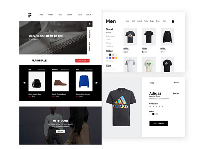 Fash-ON Web Design Exploration branding catalog design design fashion fashion design figma flat graphic design landing page minimal ui ui design ui exploration ux web design web page