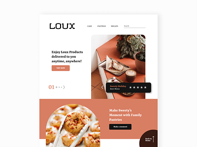 Loux Landing Page Design Explorations