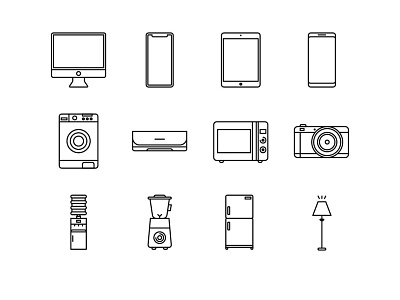 Electronic Equipment app design flat icon illustration minimal mobile ui ux vector