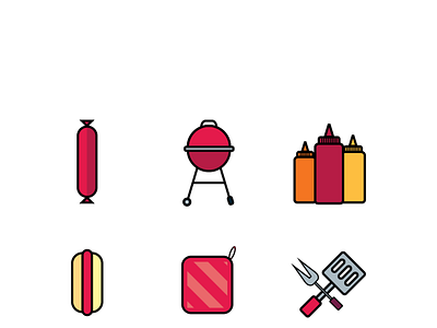 BBQ Party Icon app design flat icon illustration minimal mobile ui ux vector