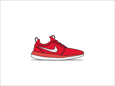 Nike Roshe Two Illustration design flat icon illustration vector