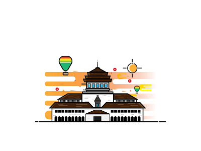 Bandung City Vector animation design flat icon illustration minimal vector
