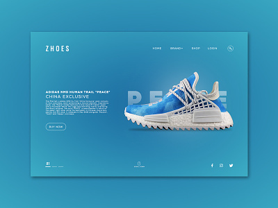 Zhoes Landing Page design minimal type typography ui ux web