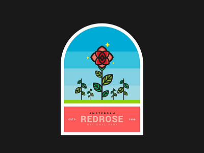 Red Rose Badge Logo