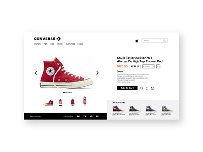 Converse Online Store Web Page Design