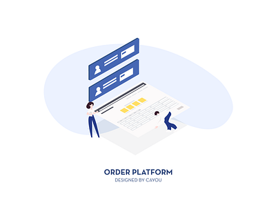 #2 Solutions: ORDER PLATFORM blue design digital illustration illustrator order people platform sketch