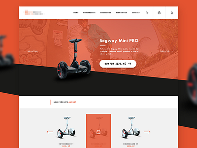 Hoverboard Eshop commerce eshop layout orange photoshop ui webdesign
