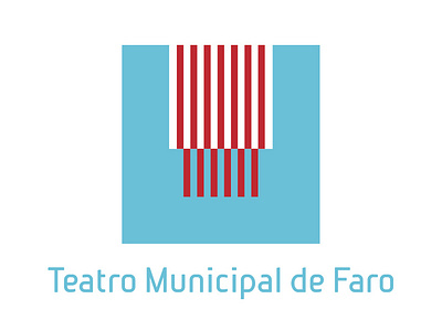 Teatro Municipal de Faro logotype brand branding design flat logo logotype type typography vector