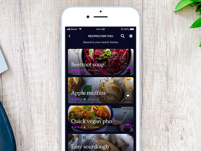 Daily UI 091 - Curated for you 091 app curated for you daily 100 challenge daily challenge daily ui dailyui food app ios mobile mobile app sketch ui ui challenge ui interface