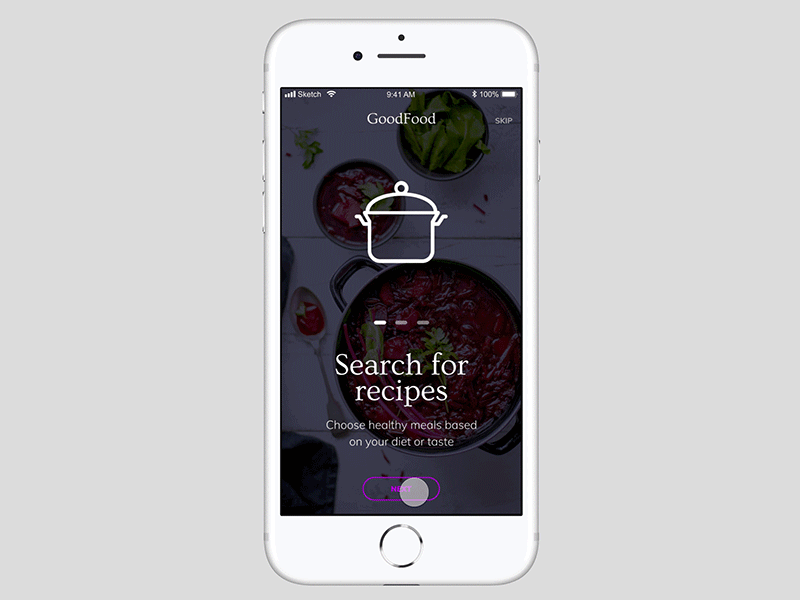 Daily UI 095 - Product tour invisionapp invision invision studio animation product tour 095 daily ui daily challenge ios mobile app food app app mobile ui interface sketch ui challenge daily 100 challenge ui dailyui
