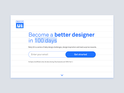 Daily UI 100 - Redesign Daily UI Landing Page