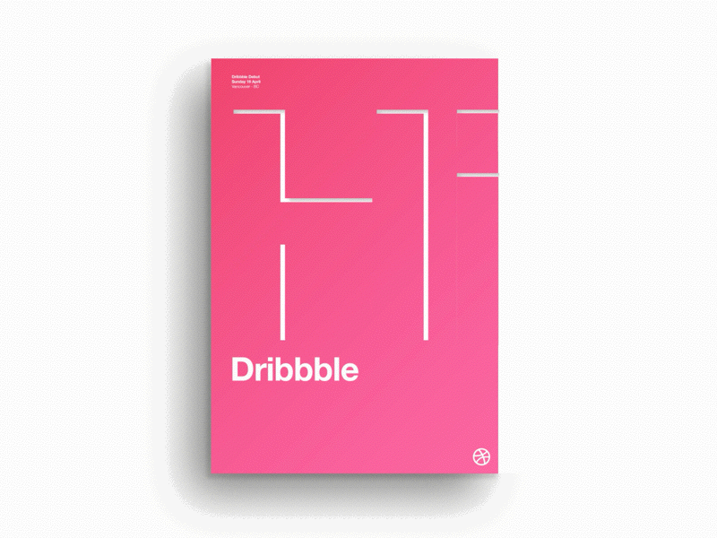 Debut - Cutout Poster animation debut helvetica hi minimal poster principle swiss