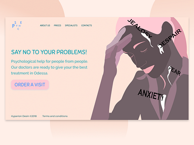 Psyche - psychological clinic branding design illustration logo ui web