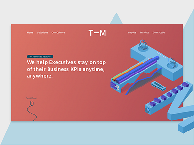 Thinkmetrix website concept branding illustration ui web website