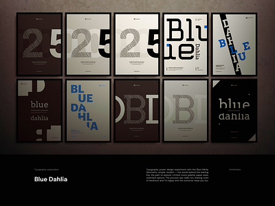 Blue Dahlia Posters | Typography exploration branding design experiment exploration graphic design graphicdesign illustraion typography ui vector art