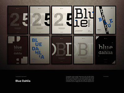 Blue Dahlia Posters | Typography exploration