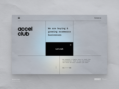 Accel Club / WEB Design concept brand design brand identity branding concept hero hero screen logo ui uiux web web design webdesign