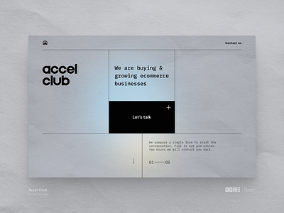 Accel Club / WEB Design concept